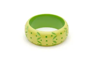 Wide Zest Carved Bangle