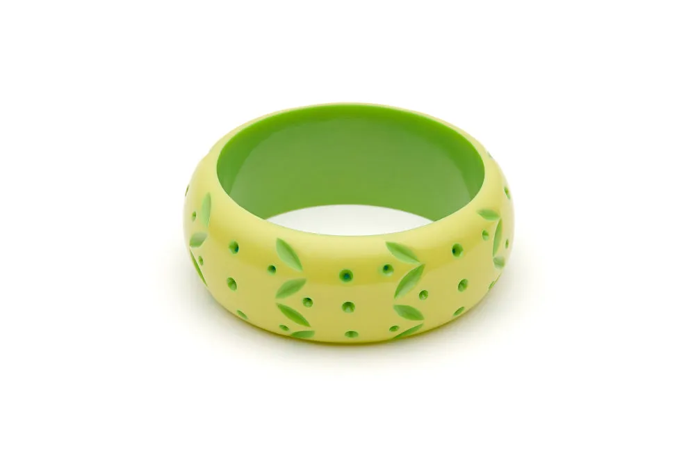 Wide Zest Carved Bangle