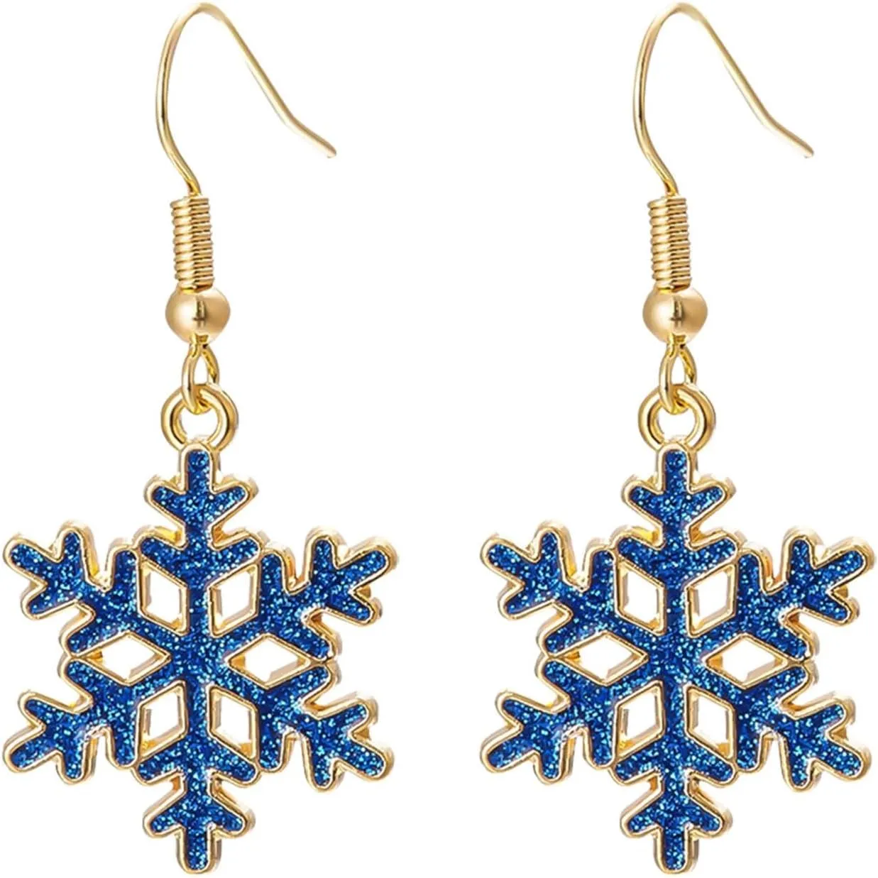 Wire Hoop Earrings for Women And Versatile Bow Hollow Snowflake Asymmetric Ear Hook Earrings Resin Hoop (A, One Size), YM45A9Gzl