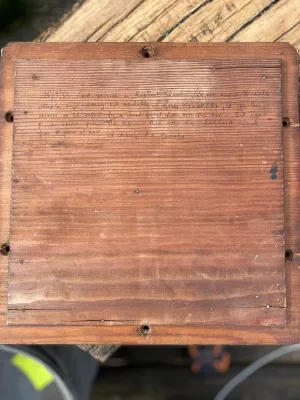 Wooden carved panel