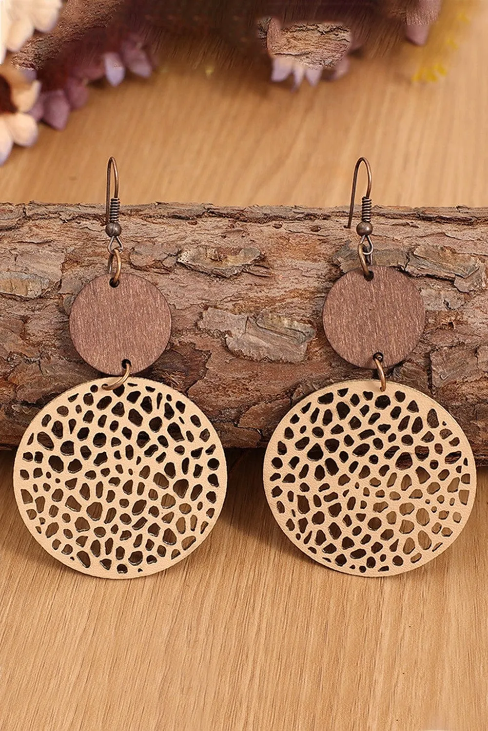 Wooden Drop Earrings