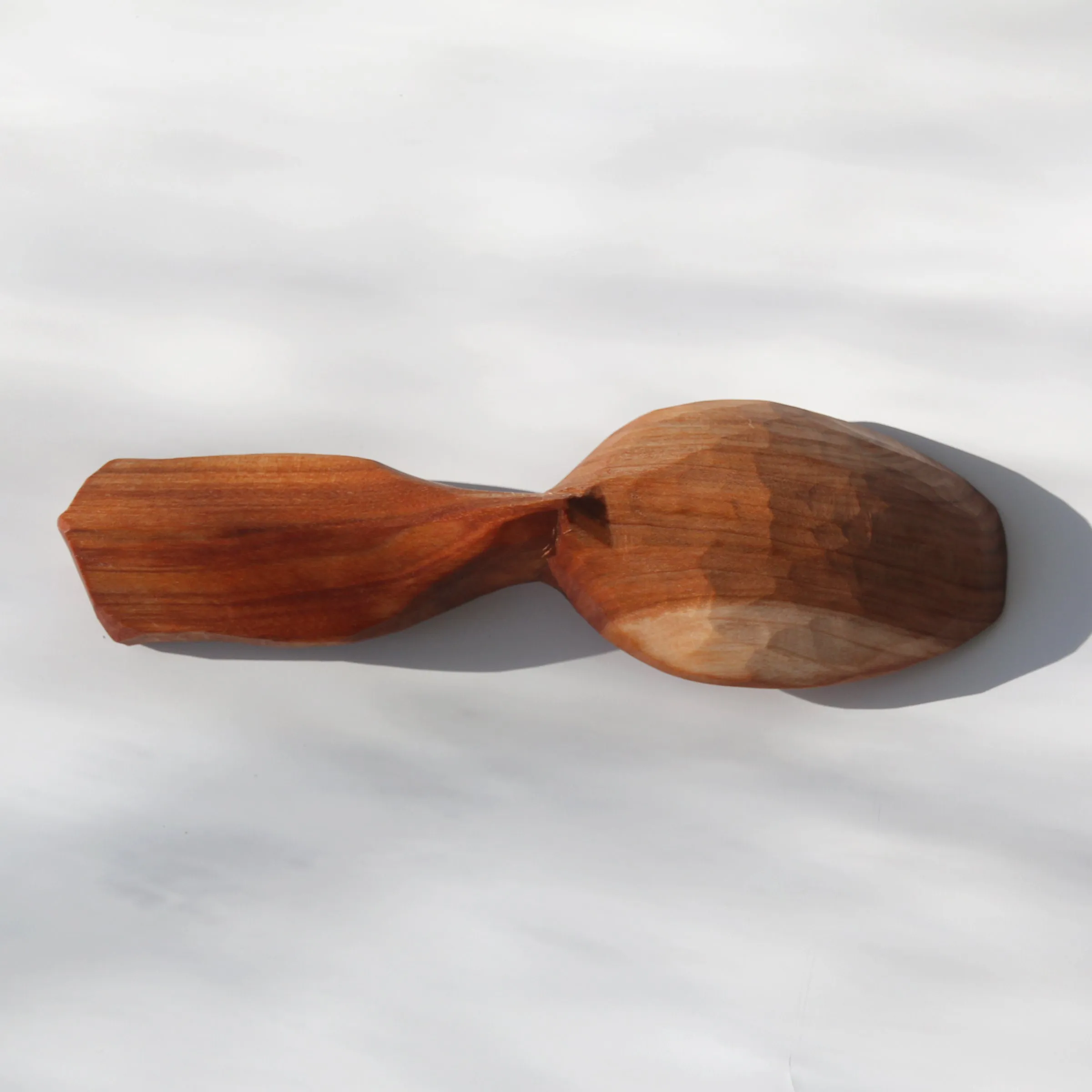 Wooden Spoon, small scoop serving spoon, hand carved from black birch