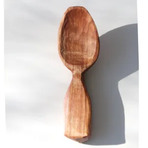 Wooden Spoon, small scoop serving spoon, hand carved from black birch