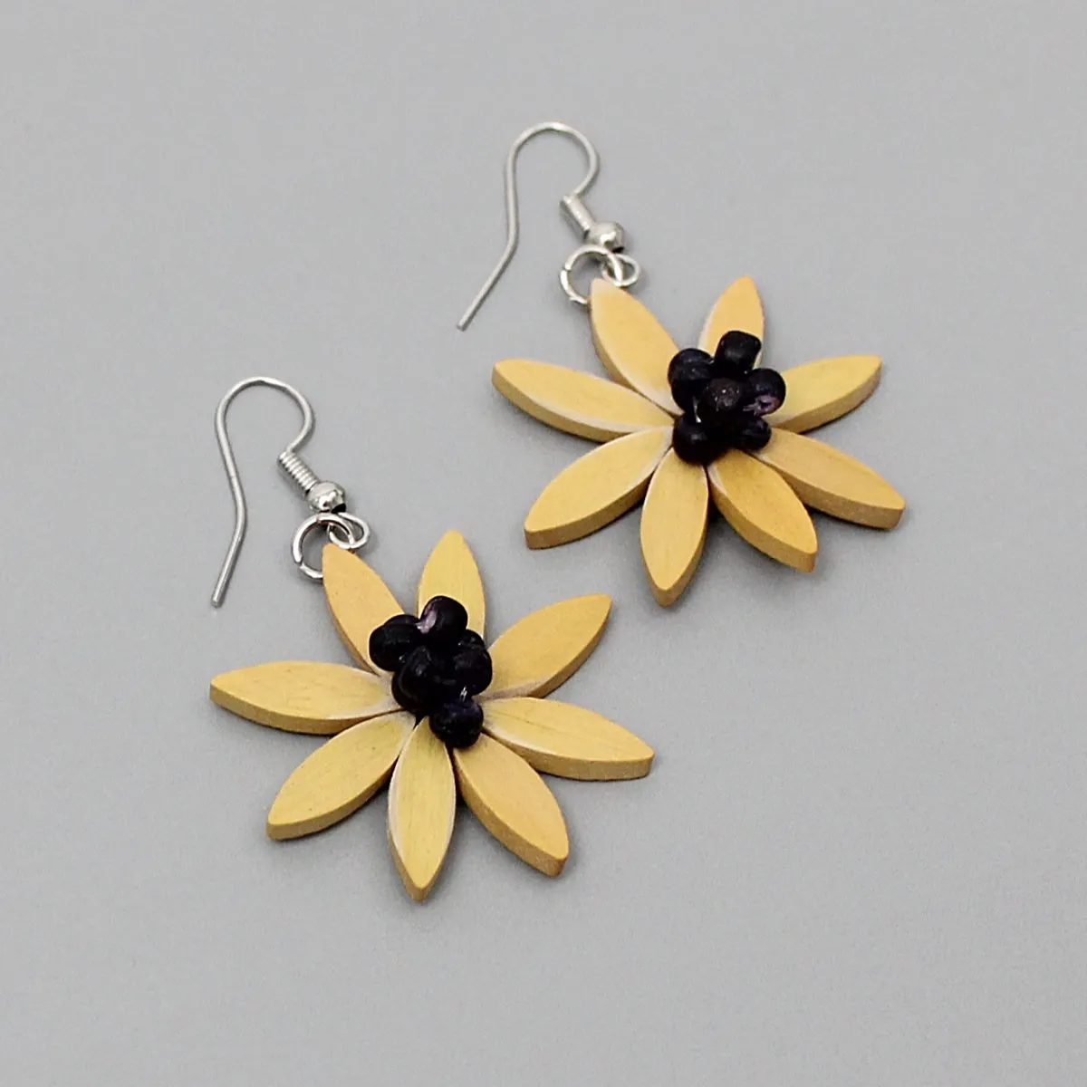 Yellow Amaya Flower Earrings
