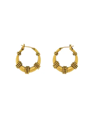 Yves Saint Laurent Vintage Brass Hoop Earrings