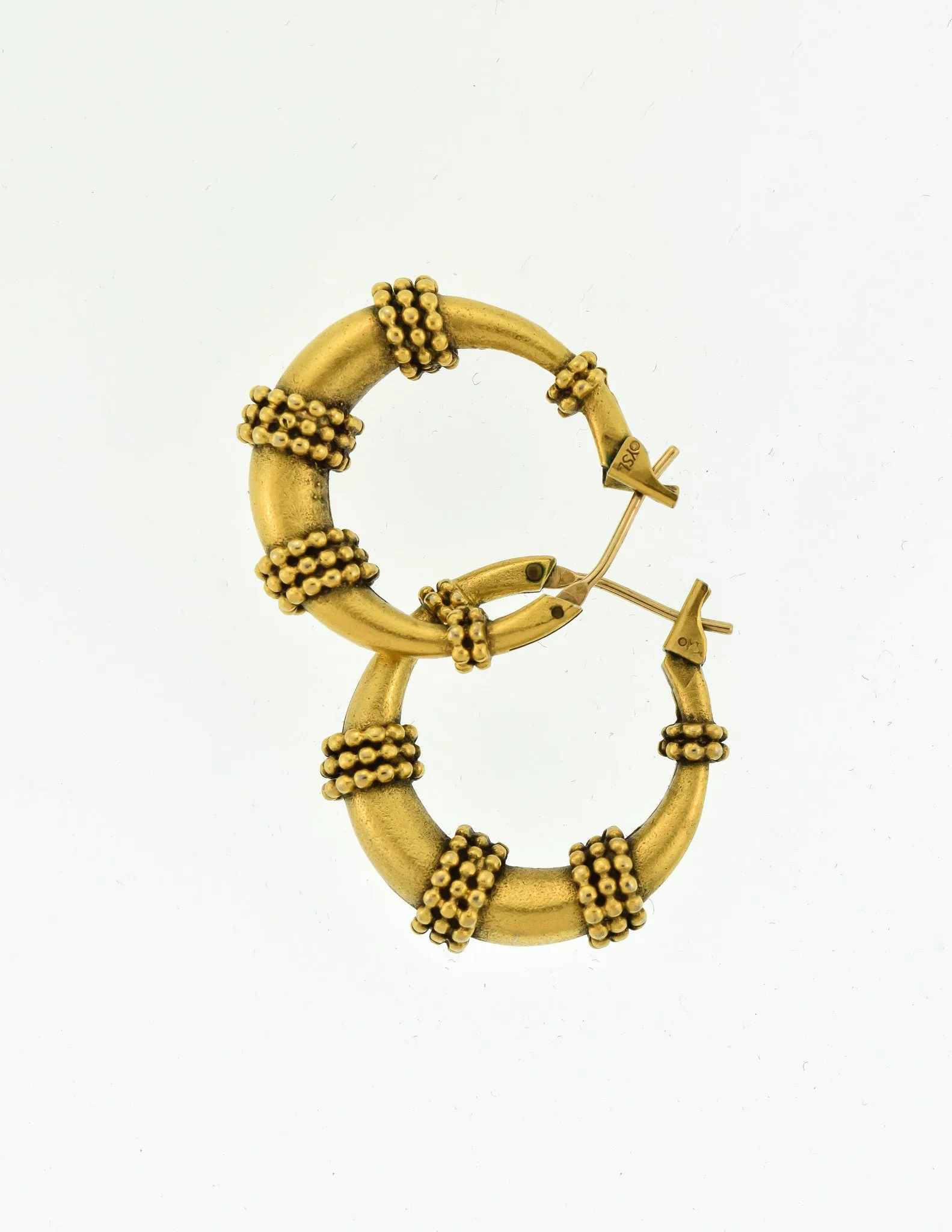Yves Saint Laurent Vintage Brass Hoop Earrings