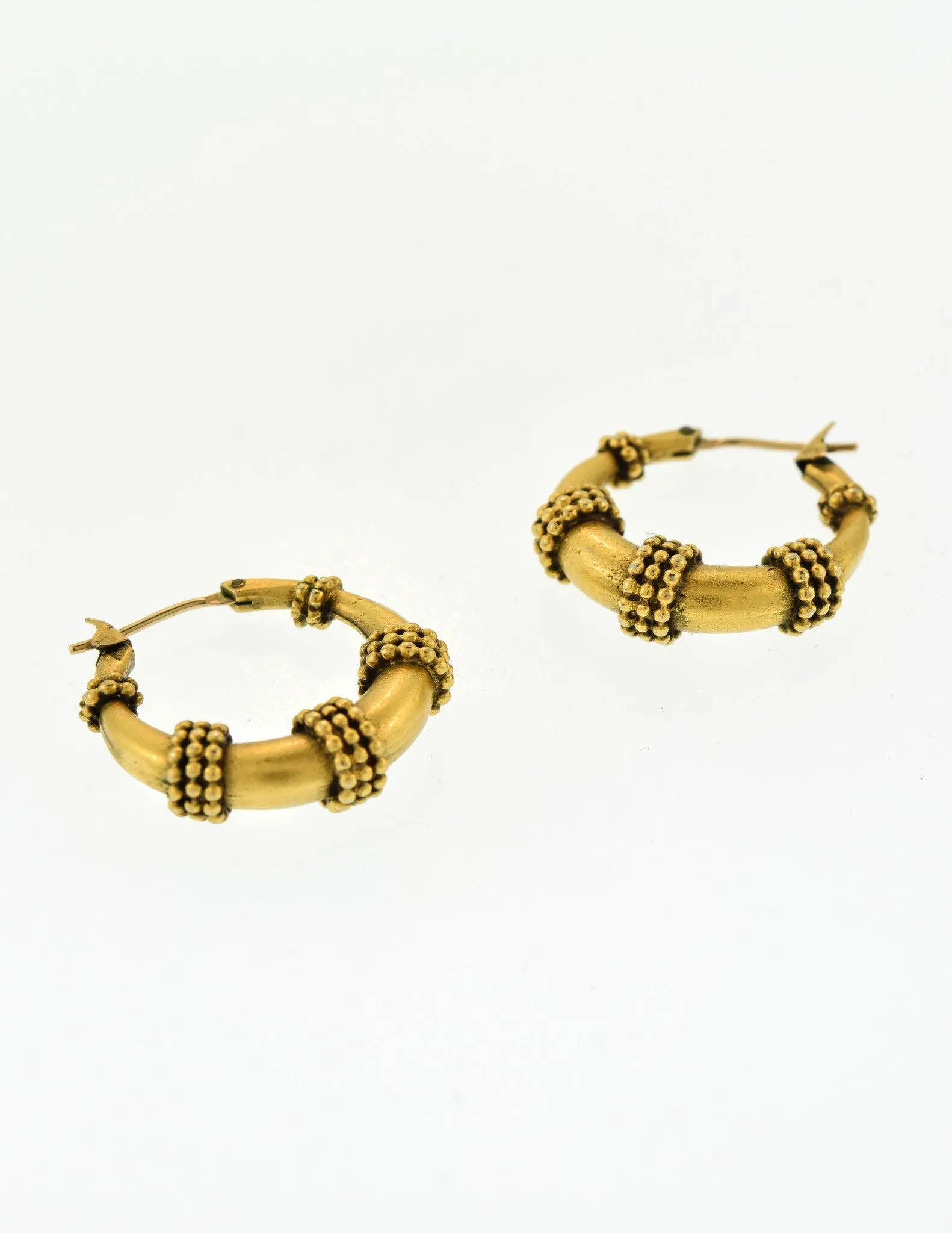 Yves Saint Laurent Vintage Brass Hoop Earrings