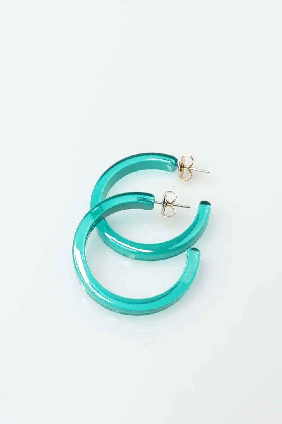 Zenzii Medium Resin Open Hoop Earring