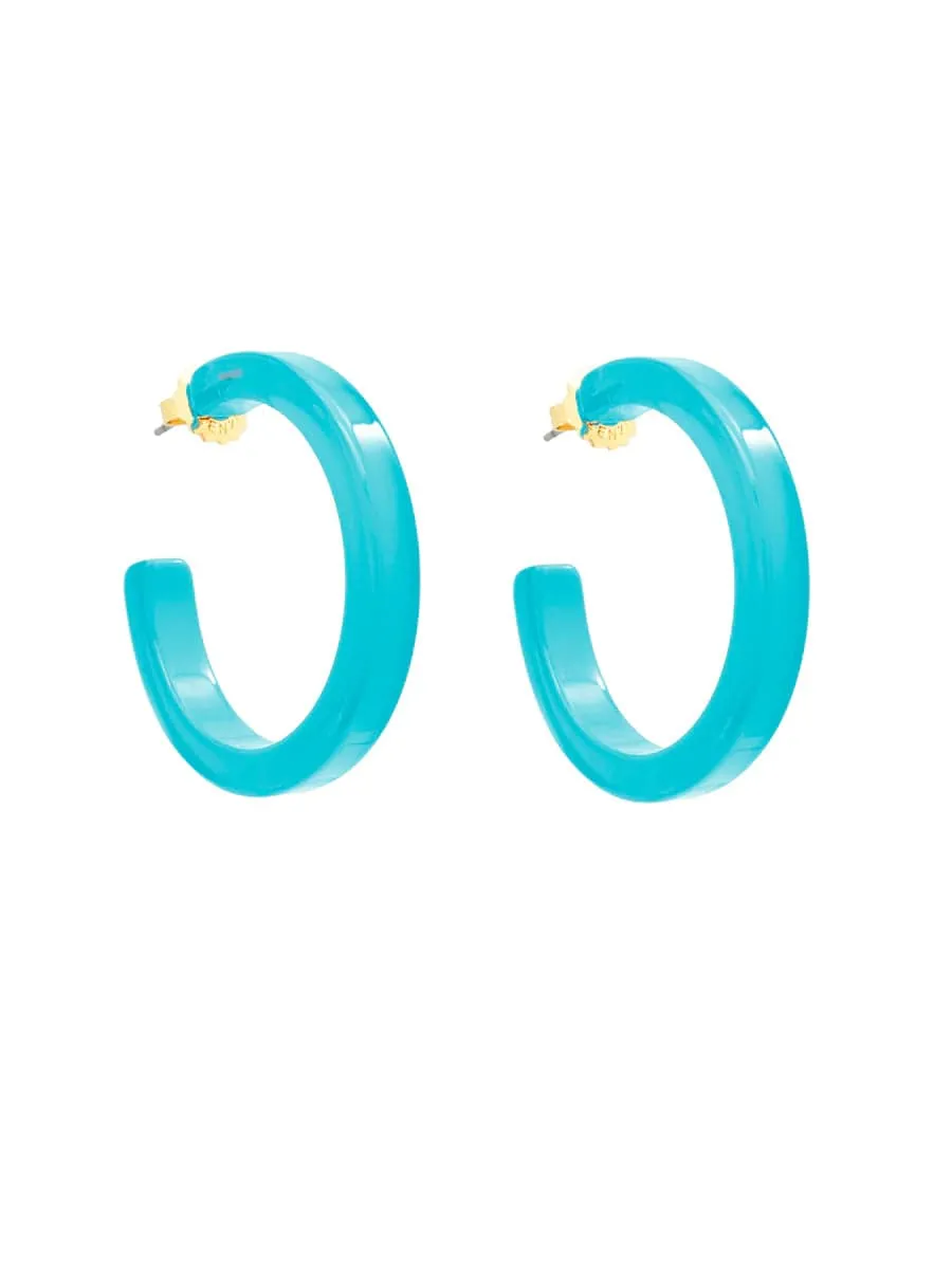 Zenzii Medium Resin Open Hoop Earring