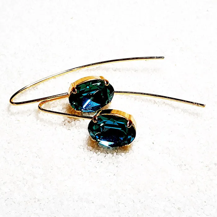 Ziva Turquoise Swarovski Crystal Earrings