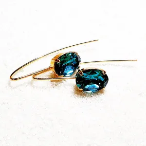 Ziva Turquoise Swarovski Crystal Earrings