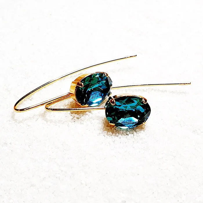 Ziva Turquoise Swarovski Crystal Earrings